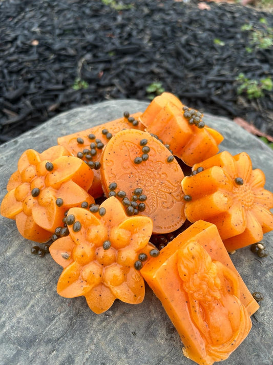 Jabon de Papaya, bicarbonato y limón.